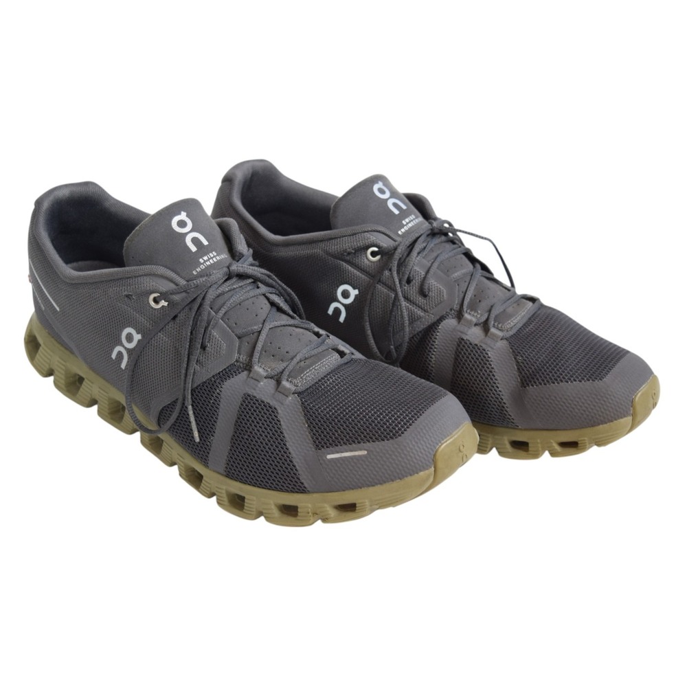 On Running Cloud 5 Men's Sneakers Eclipse Grove Grey Olive Running Shoes Sz 14